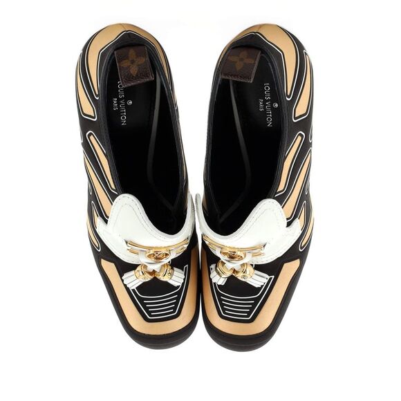 Louis Vuitton Women's Swift Loafer Pumps Leather Neutral, Multicolor - Picture 2 of 7